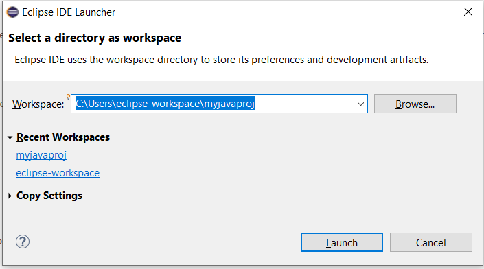 Switch Eclipse Workspace